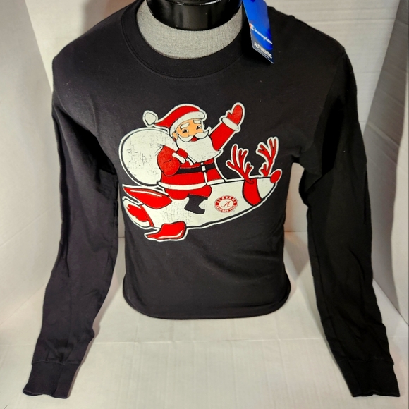 NWT Men's Alabama Crimson Tide Santa Champion Long Sleeve T-shirt - Picture 1 of 3